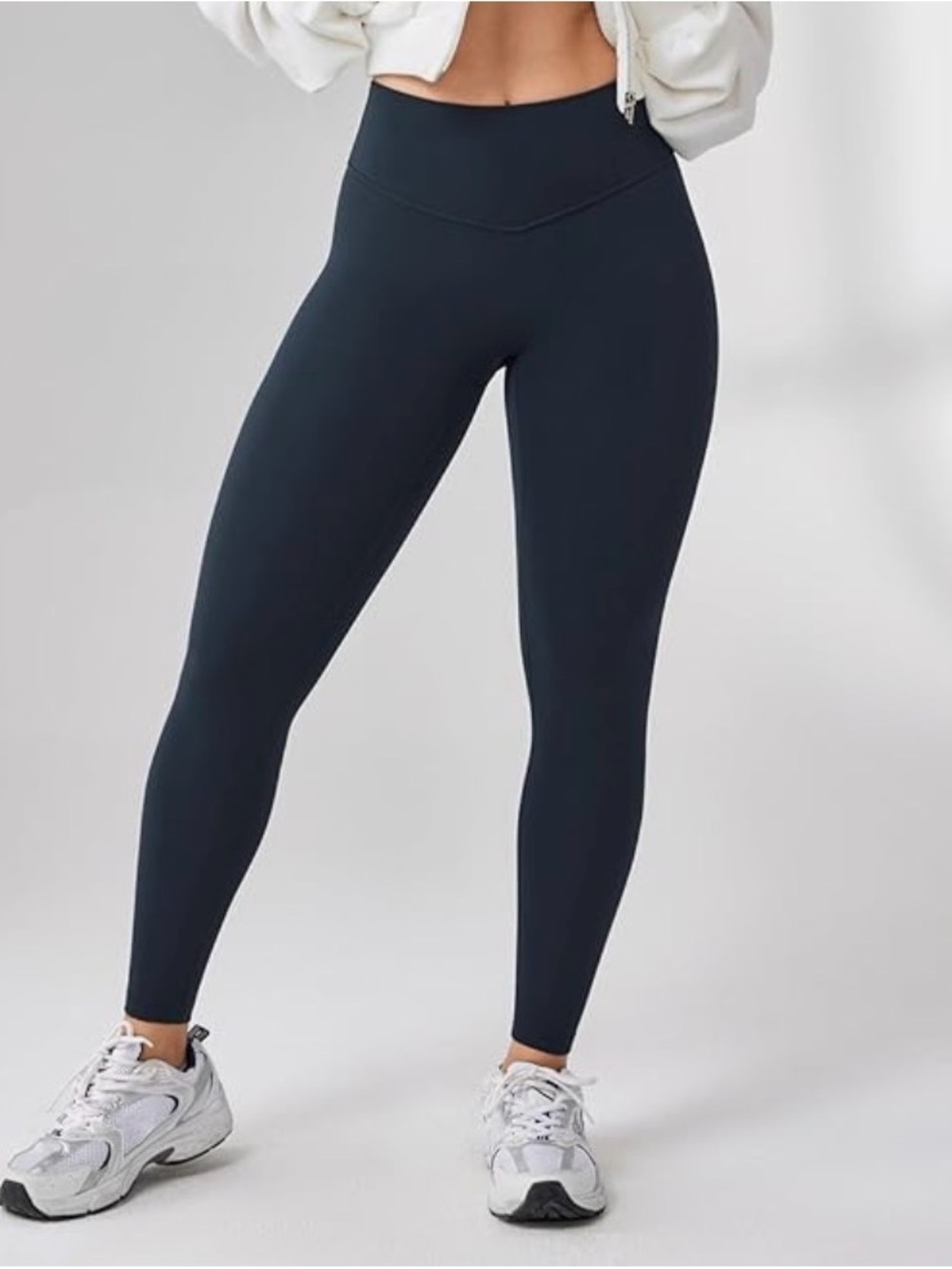 High-Rise Navy Leggings